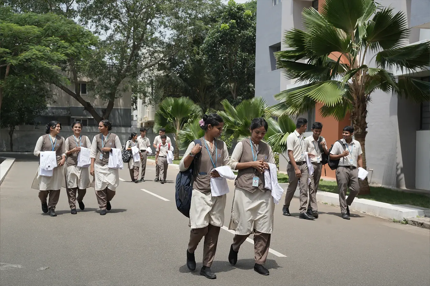 Students studying in a group
